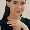 Кольцо из золочёного серебра с гранатом и фианитами «Алая Грация» Соколов (арт.92014656)