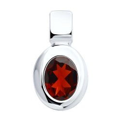 Подвеска из серебра с гранатом (Арт.92030796)