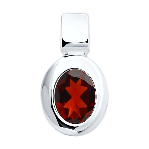 Подвеска из серебра с гранатом (Арт.92030796)