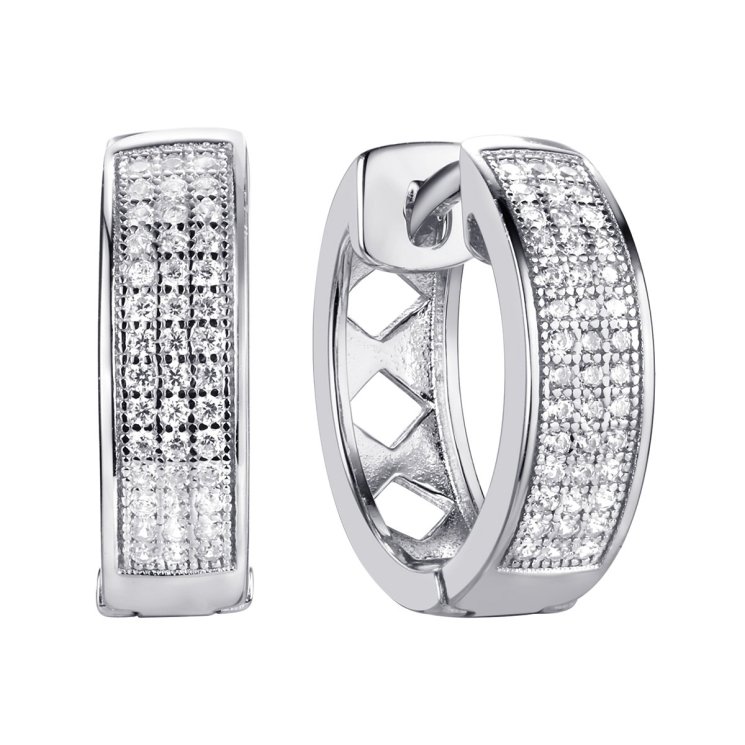 Серьги из серебра с фианитом (Арт.mp-e014-1-x-w-x-x-w)