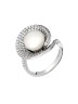 Кольцо серебряное с жемчугом и фианитами «Nautilus Shine» Fresh Jewelry (арт.PI-R00606-X-W-PN-X-W)