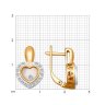Серьги из комбинированного золота с миксом камней (Арт.1021168)