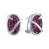 Серьги из белого золота с рубином (Арт.e21659_ru_wg)