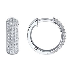 Серьги из белого золота с бриллиантами (Арт.1021760-3)