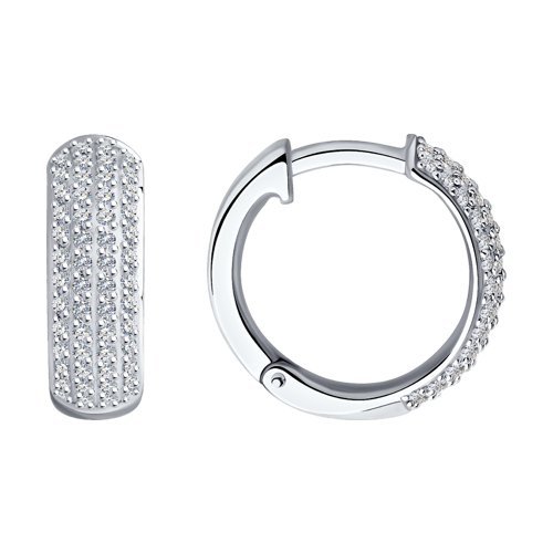 Серьги из белого золота с бриллиантами (Арт.1021760-3)