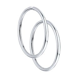 Серьги конго из серебра (Арт.94140042)
