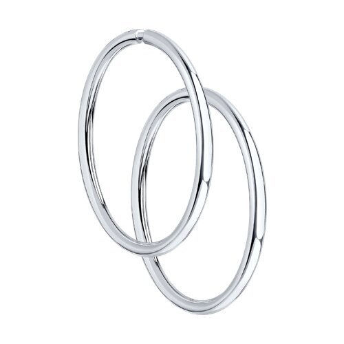 Серьги конго из серебра (Арт.94140042)