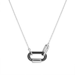 Ожерелье из серебра с керамикой (Арт.tc-n02369-b-w-x-x-x)