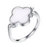 Кольцо с белой керамикой и фианитами «Lucky Clover» Fresh Jewelry (арт.TC-R01075-W-W-X-X-W)