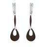 Серьги серебряные с керамикой и фианитами «Ceramic Grace» Fresh Jewelry (арт.TM-E00097-BR-W-X-X-W)