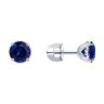 Серьги из серебра с синими корунд (синт.) (Арт.88020060)