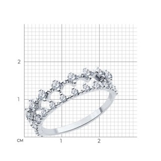Кольцо из серебра с фианитами «Королевский блеск» Соколов (арт.94014065)