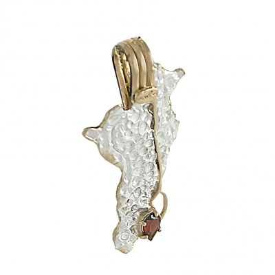 Серебряный кулон BEAVERS с гранатом 3127g