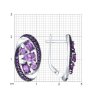 Серьги из серебра с аметистами и сиреневыми фианитами (Арт.92021498)