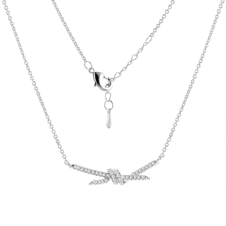 Ожерелье из серебра с фианитом (Арт.cz-n05248-x-w-x-x-w)