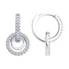 Серьги из серебра с фианитами «Сияние кругов» Соколов (арт.94026909)