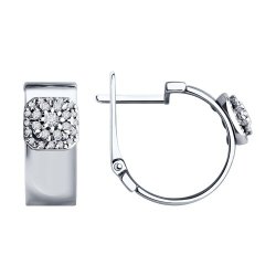 Серьги из белого золота с бриллиантами (Арт.1022274-3)