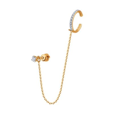 Серьга из золота с бриллиантами (Арт.1170016)