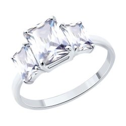 Кольцо из серебра с фианитами (Арт.94014051)