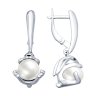 Серьги из серебра с жемчугом (Арт.94022701)