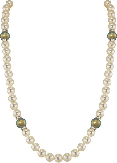 Ожерелье серебряное с жемчугом и куб. цирконием «Romantic Grace» Rivoli (арт.102L-GR5-3-26)