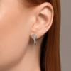 Серьги из серебра с фианитами «Цветок Удачи» Соколов (арт.94026605)
