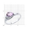 Кольцо из серебра с аметистом и фианитами (Арт.94-310-00548-3)