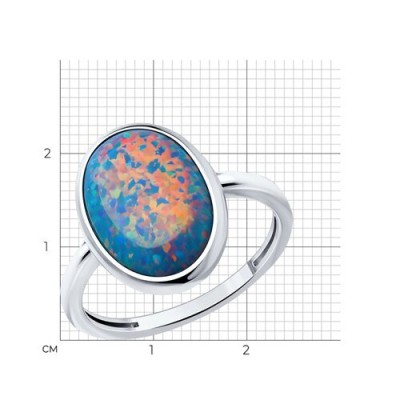Кольцо из серебра с опалом «Игра Огня» Соколов (арт.94031017061)
