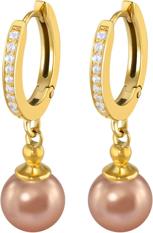 Серьги из серебра с жемчугом и кристаллом swarovski (Арт.aas-4-a-8-10-g)