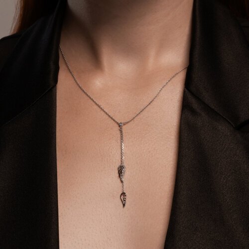 Колье из белого золота с бриллиантами (Арт.1070368-3)