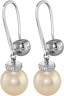 Серьги серебряные с жемчугом и куб. цирконием «Pearl Kiss 5S» Rivoli (арт.ABS-9-12-5-S)