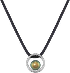 Кулон из серебра с жемчугом и кристаллом swarovski (Арт.ahp-2-8-26-s)