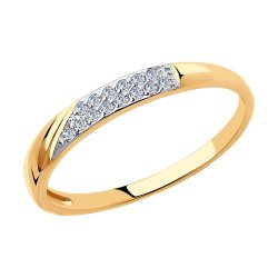 Кольцо из золота с фианитами (Арт.018395)