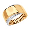 Кольцо из золота с фианитом «Городской Шик» Соколов (арт.018627)