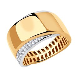 Кольцо из золота с фианитами (Арт.018627)