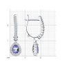 Серьги из белого золота с бриллиантами и танзанитами (Арт.6024278-3)