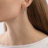 Серьги из белого золота с бриллиантами и танзанитами (Арт.6024278-3)