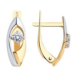 Серьги из золота с фианитами (Арт.027309)