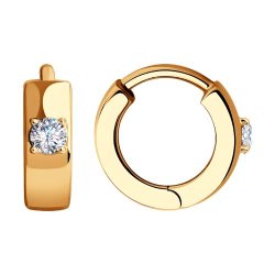 Серьги из золота с фианитами (Арт.028647)