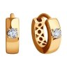 Серьги из золота с фианитами (Арт.028647)