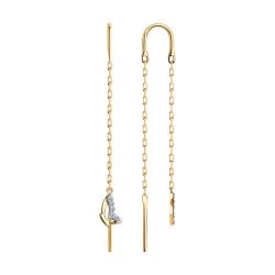 Серьги из золота с фианитами (Арт.029529)
