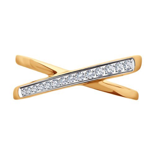 Кольцо из золота с фианитами «Линия Света» SOKOLOV (арт.019351)