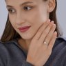 Кольцо из белого золота с бриллиантом выращенным (Арт.9010271-3-5)