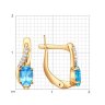 Серьги золотые пробы 585 с топазом (Арт.724218)