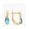 Серьги золотые пробы 585 с топазом (Арт.724218)