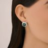 Серьги из серебра с кварцами и фианитами (Арт.92023194)