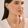 Серьги из серебра с кварцами и фианитами (Арт.92023194)