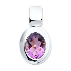 Подвеска из серебра с аметистом (Арт.92030797) Подвеска из серебра с аметистом (Арт.92030797)