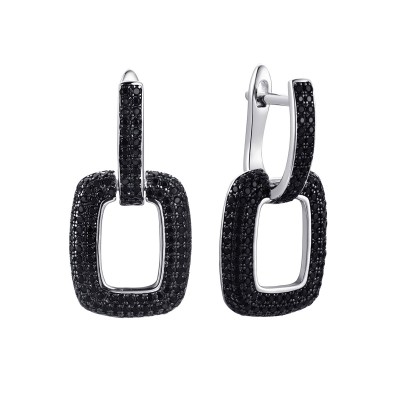 Серьги серебряные со шпинелью «Caviar Noir» Fresh Jewelry (арт.MP-E01516-X-WB-X-X-B)