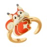 Кольцо из серебра с эмалью «Весёлая белочка» Соколов (арт.9301)